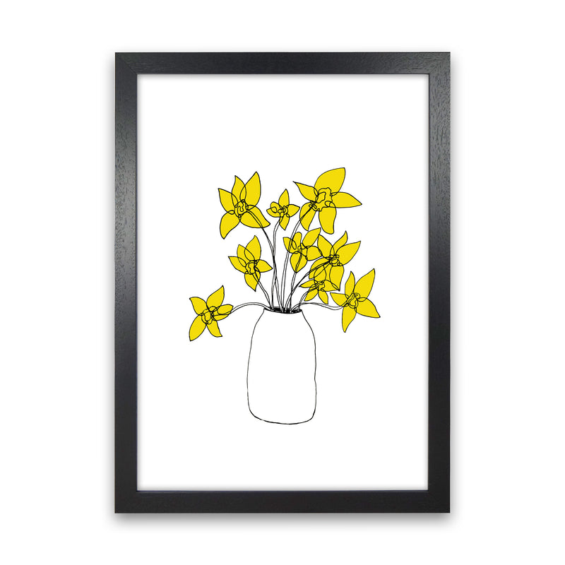 Daffodils Yellow Art Print by Carissa Tanton Black Grain