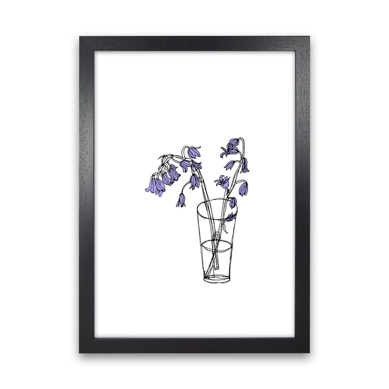 Bluebells Lilac Art Print by Carissa Tanton Black Grain