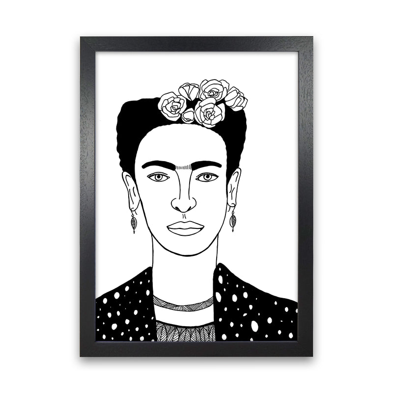 Frida Art Print by Carissa Tanton Black Grain