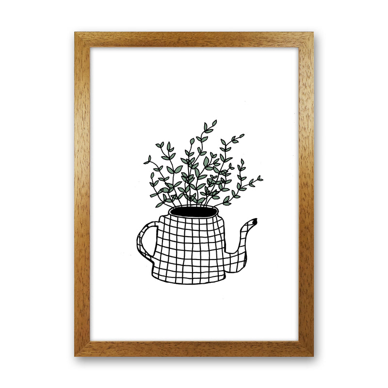 Teapot Plants Green Art Print by Carissa Tanton Oak Grain