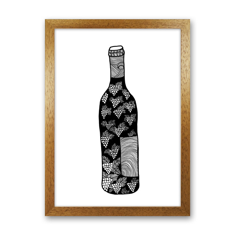 Wine Bottle Art Print by Carissa Tanton Oak Grain