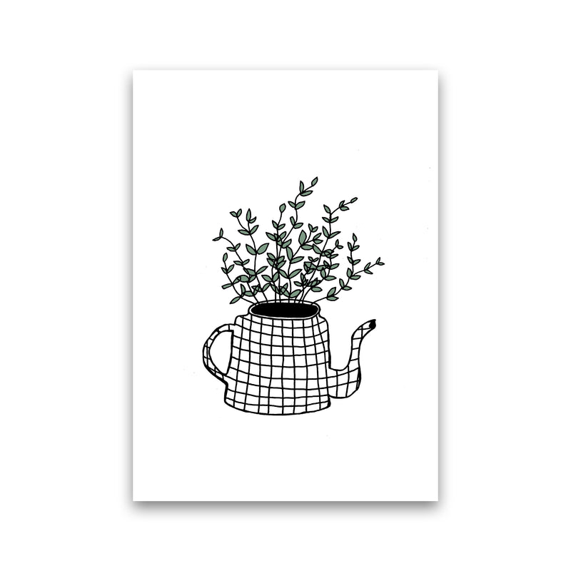 Teapot Plants Green Art Print by Carissa Tanton Print Only