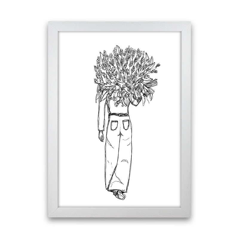 Flower Woman Art Print by Carissa Tanton White Grain