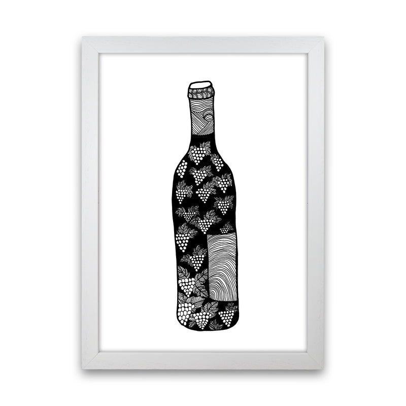 Wine Bottle Art Print by Carissa Tanton White Grain