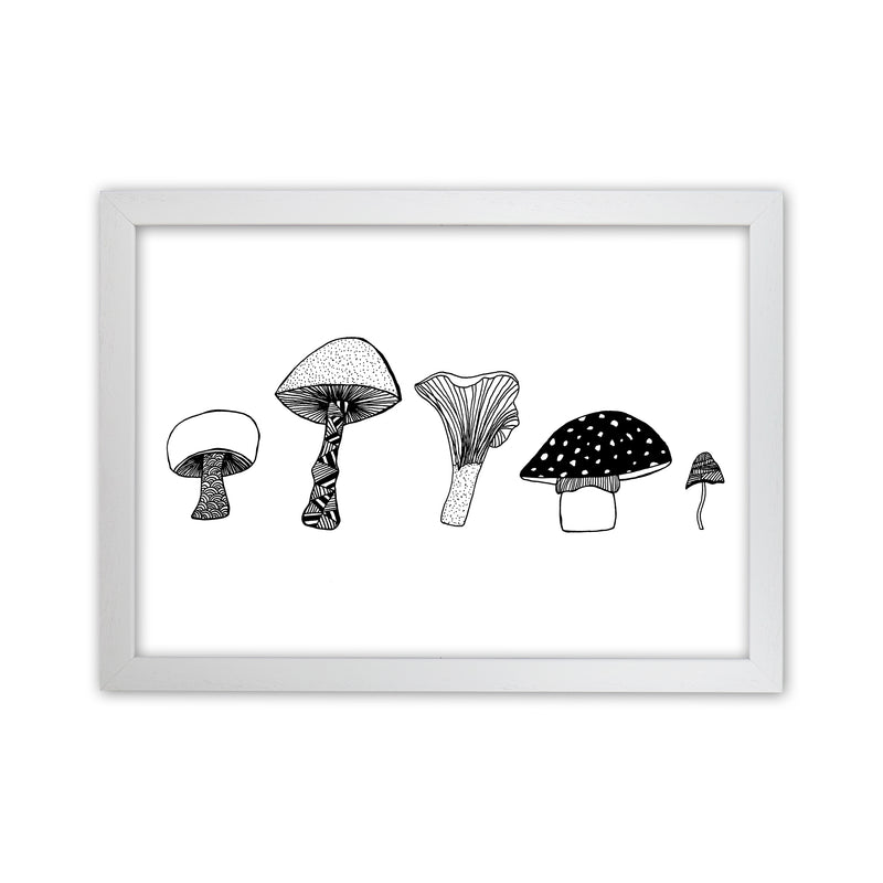 Mushrooms Art Print by Carissa Tanton White Grain