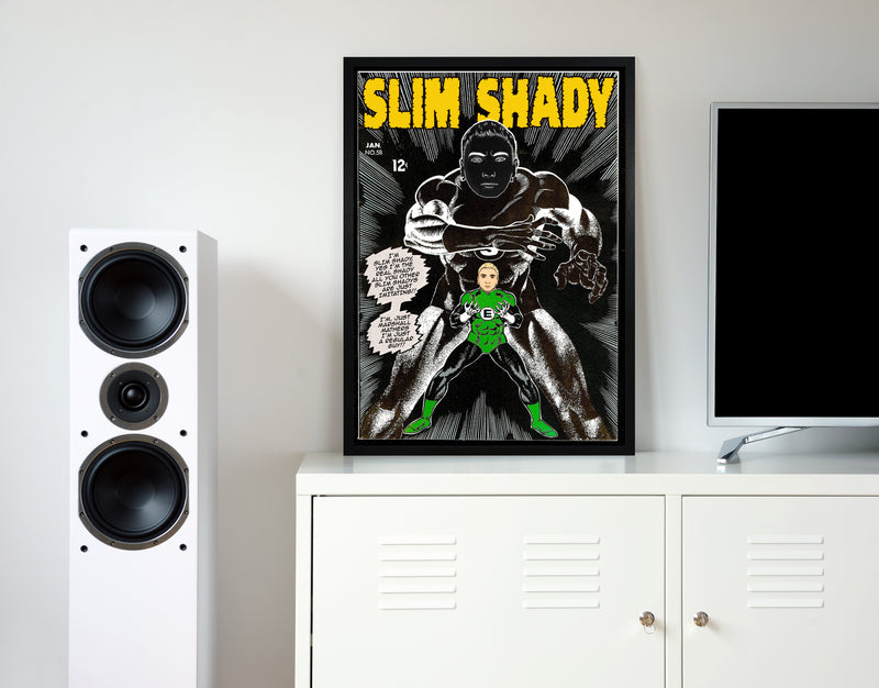 Eminem slim shady  music poster framed wall art print