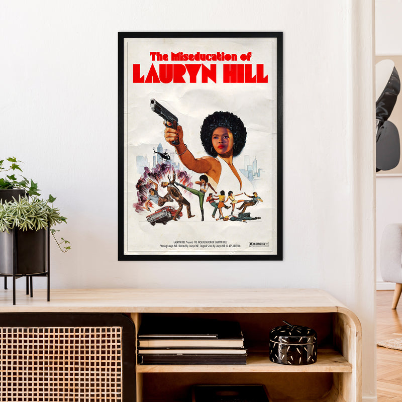 Miseducation of Lauryn Hill by David Redon Retro Music Poster Framed Wall Art Print A1 White Frame