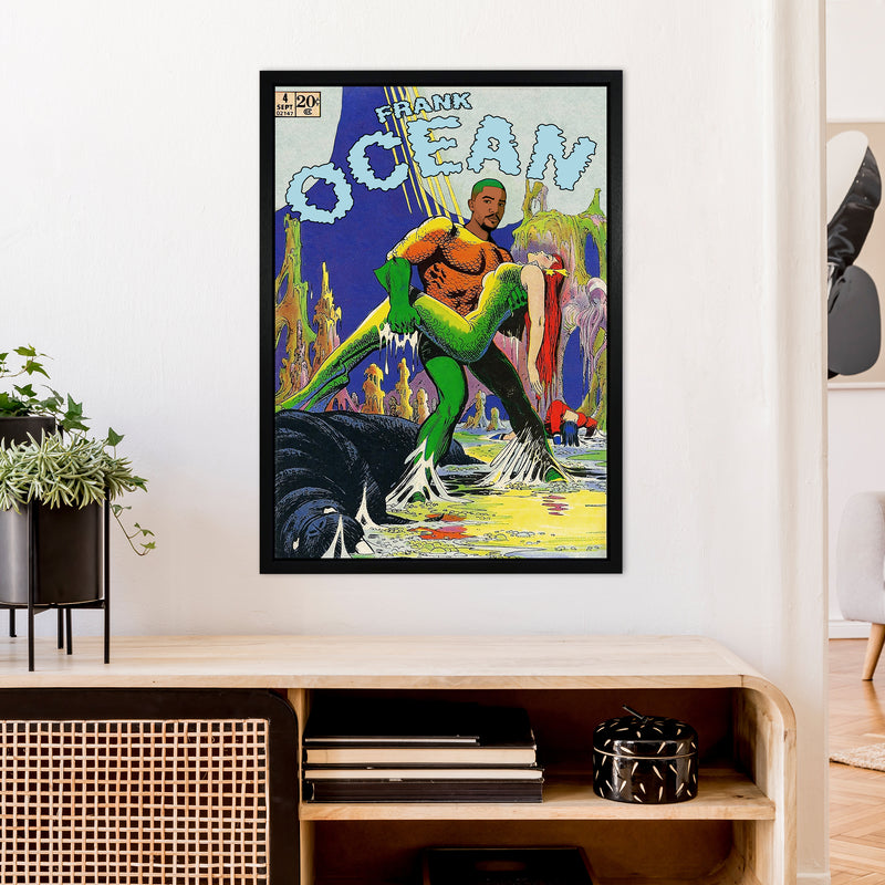 Ocean by David Redon Retro Music Poster Framed Wall Art Print A1 White Frame