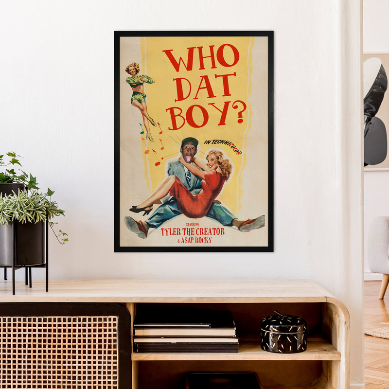 Who Dat Boy by David Redon Retro Music Poster Framed Wall Art Print A1 White Frame