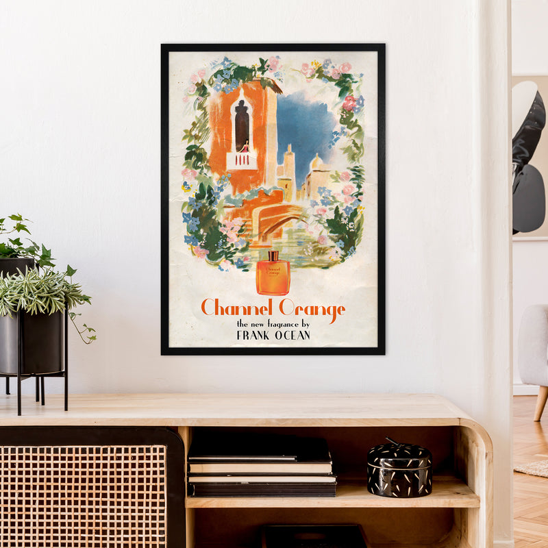 Channel Orange by David Redon Retro Music Poster Framed Wall Art Print A1 White Frame