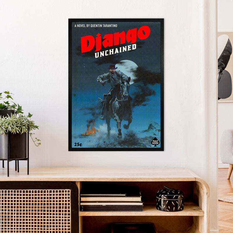Django by David Redon Retro Movie Poster Framed Wall Art Print A1 White Frame