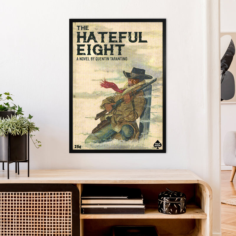 Hateful Eight by David Redon Retro Movie Poster Framed Wall Art Print A1 White Frame