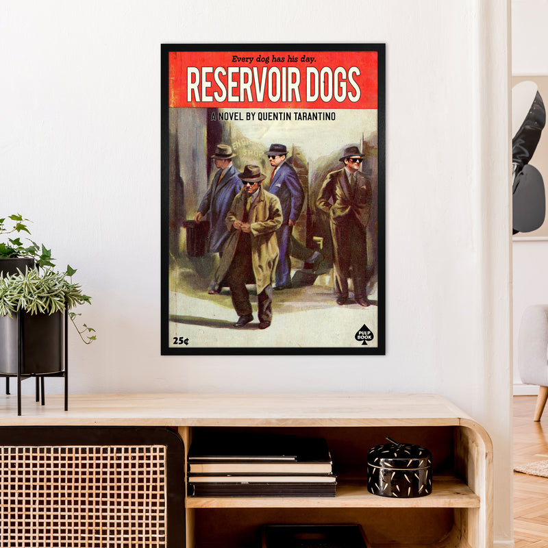 Reservoir Dogs by David Redon Retro Movie Poster Framed Wall Art Print A1 White Frame