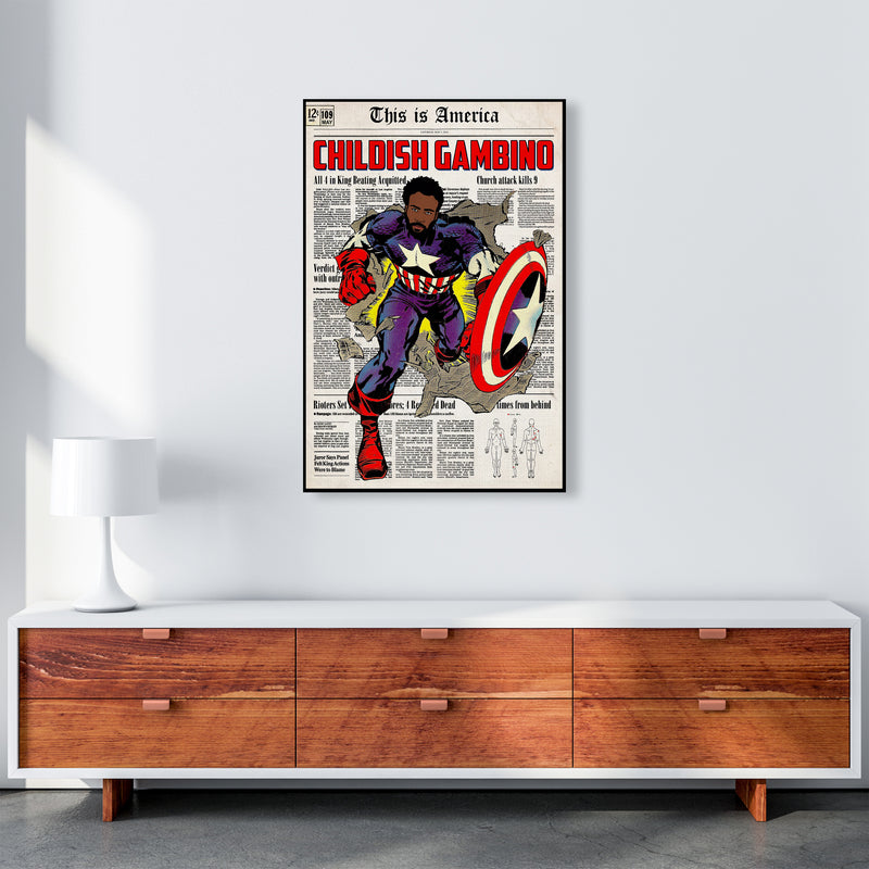 Childish by David Redon Retro Music Poster Framed Wall Art Print A1 Canvas
