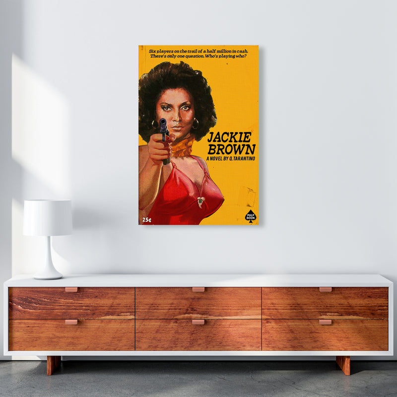Jackie Brown by David Redon Retro Movie Poster Framed Wall Art Print A1 Canvas