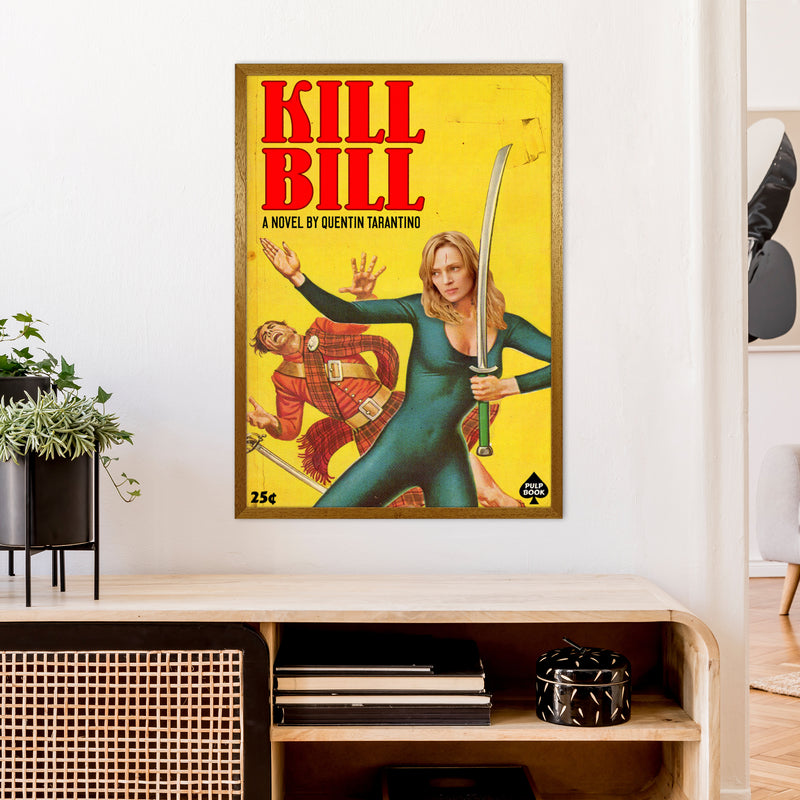 Kill Bill by David Redon Retro Movie Poster Framed Wall Art Print A1 Print Only