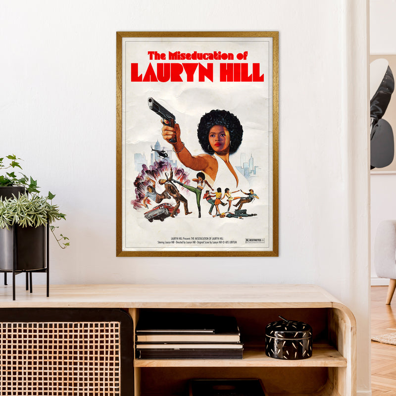 Miseducation of Lauryn Hill by David Redon Retro Music Poster Framed Wall Art Print A1 Print Only