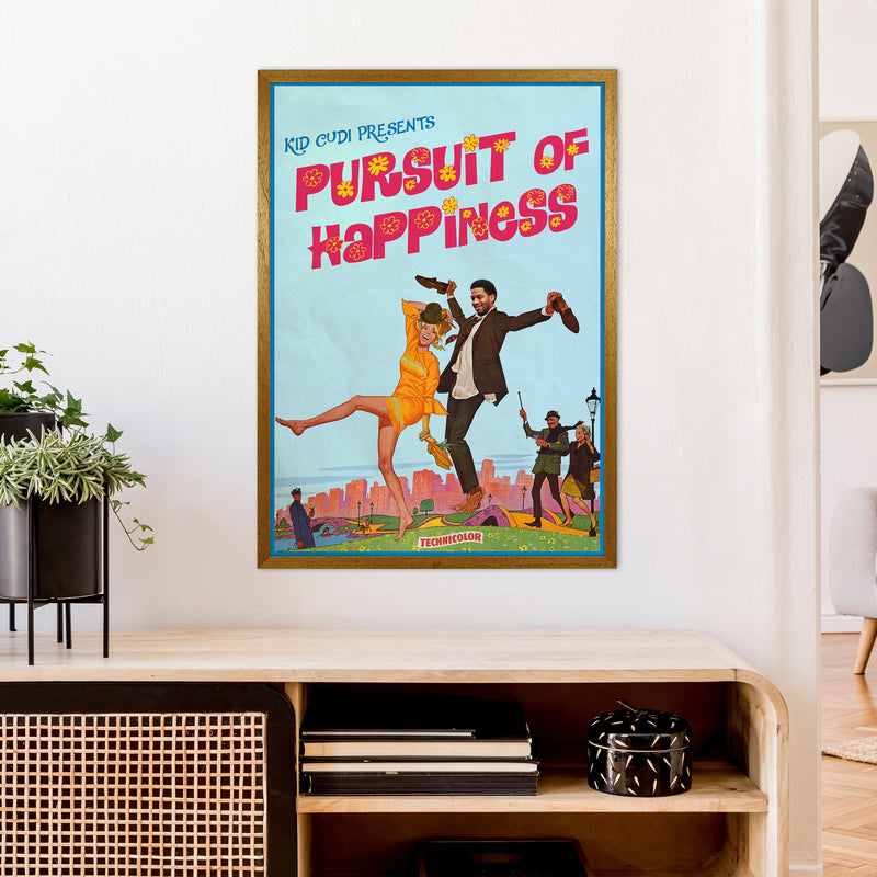 Pursuit of Happiness by David Redon Retro Music Poster Framed Wall Art Print A1 Print Only