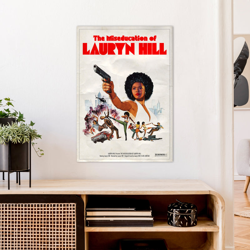 Miseducation of Lauryn Hill by David Redon Retro Music Poster Framed Wall Art Print A1 Black Frame