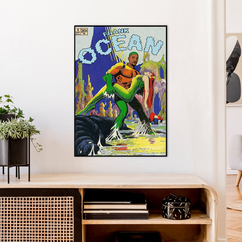 Ocean by David Redon Retro Music Poster Framed Wall Art Print A1 Black Frame