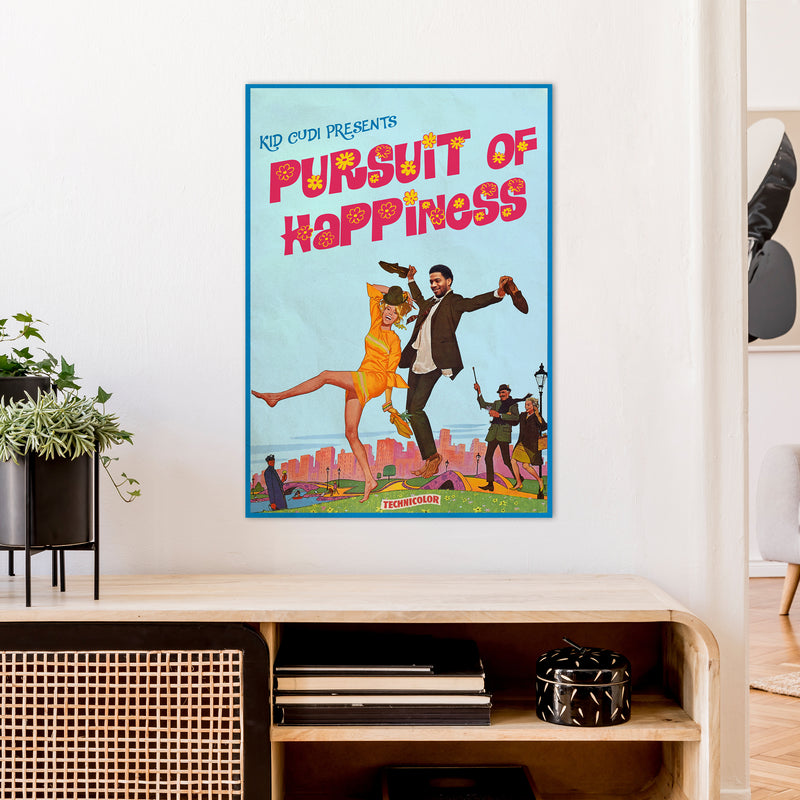 Pursuit of Happiness by David Redon Retro Music Poster Framed Wall Art Print A1 Black Frame