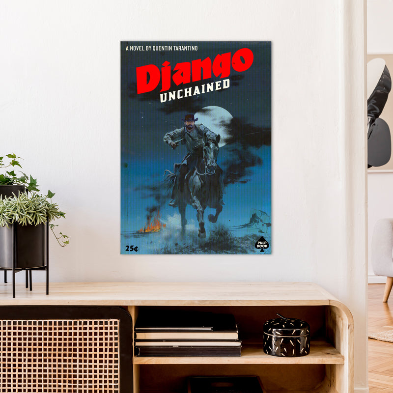 Django by David Redon Retro Movie Poster Framed Wall Art Print A1 Black Frame