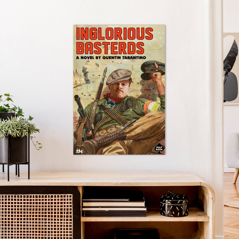 Inglorious Basterds by David Redon Retro Movie Poster Framed Wall Art Print A1 Black Frame