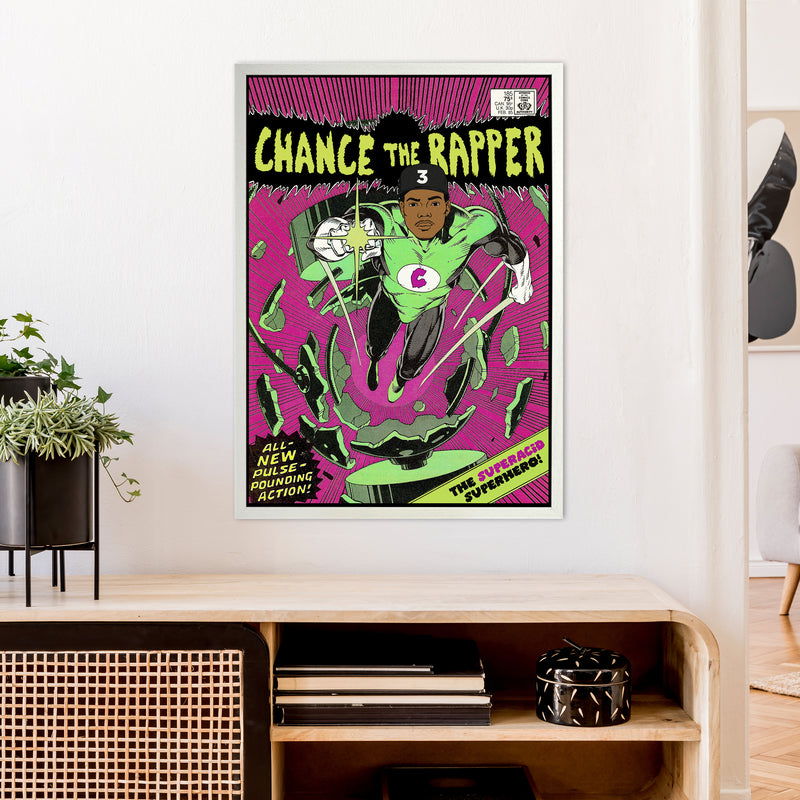 Chance by David Redon Retro Music Poster Framed Wall Art Print A1 Oak Frame