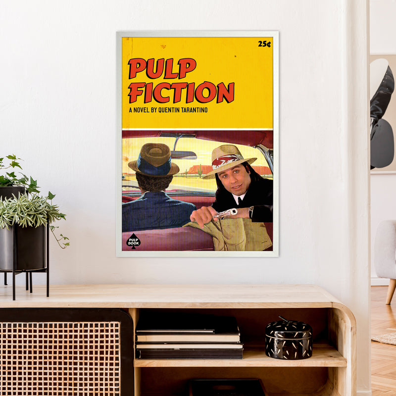 Pulp by David Redon Retro Movie Poster Framed Wall Art Print A1 Oak Frame