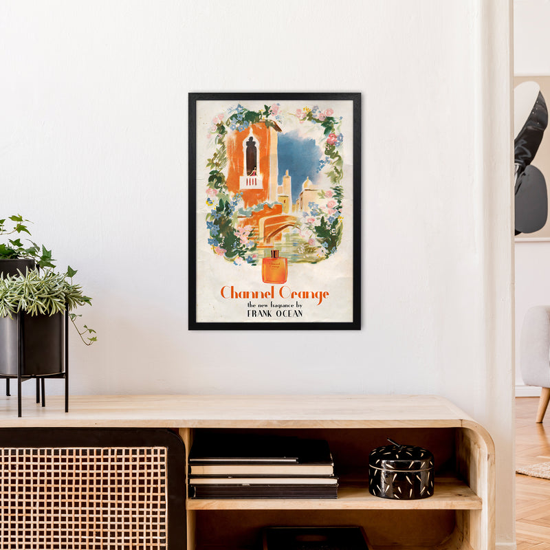 Channel Orange by David Redon Retro Music Poster Framed Wall Art Print A2 White Frame