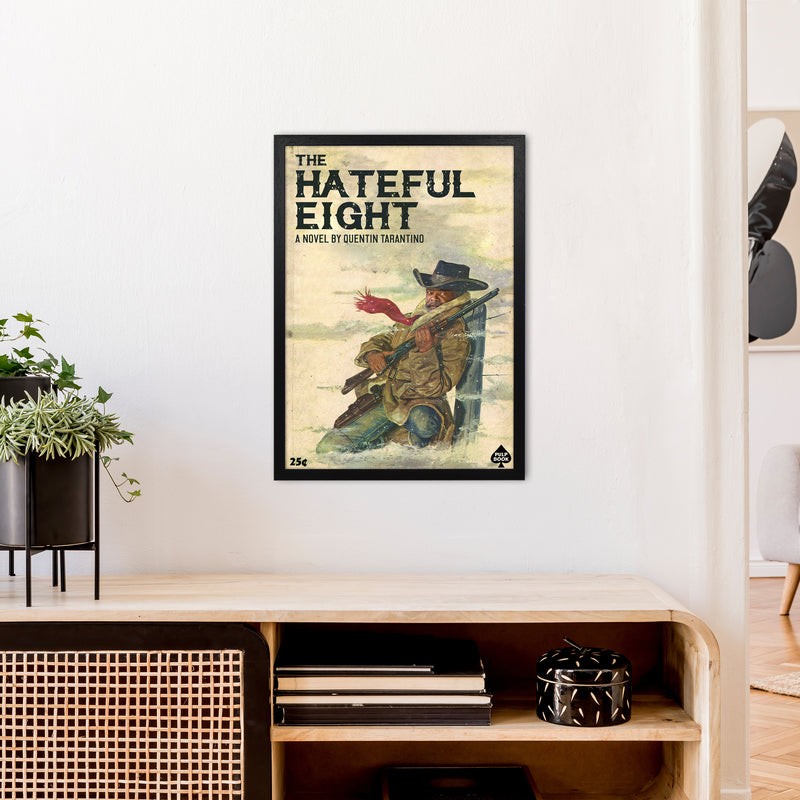 Hateful Eight by David Redon Retro Movie Poster Framed Wall Art Print A2 White Frame