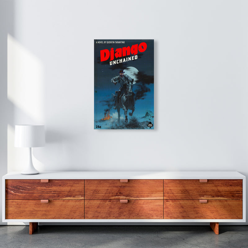 Django by David Redon Retro Movie Poster Framed Wall Art Print A2 Canvas