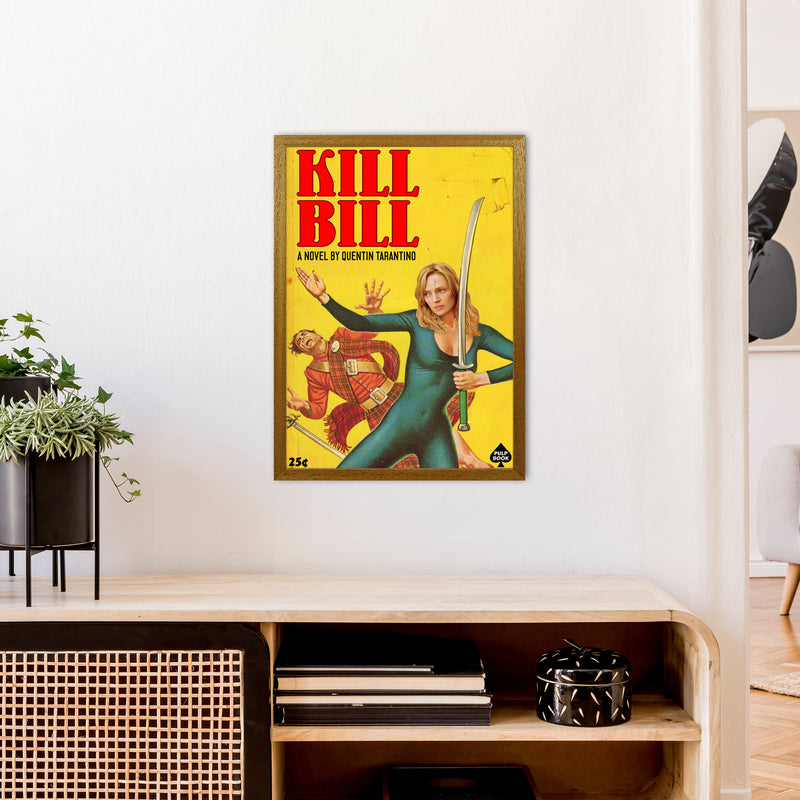 Kill Bill by David Redon Retro Movie Poster Framed Wall Art Print A2 Print Only