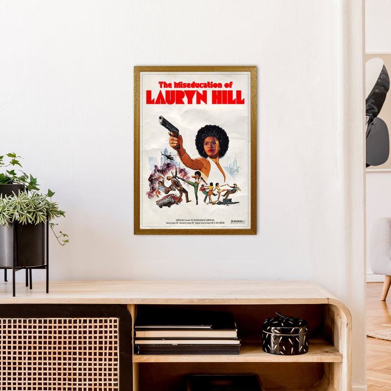 Miseducation of Lauryn Hill by David Redon Retro Music Poster Framed Wall Art Print A2 Print Only