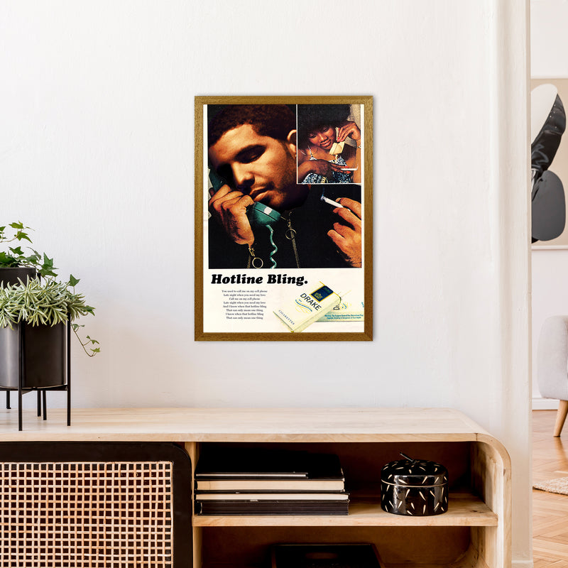 Drizzy by David Redon Retro Music Poster Framed Wall Art Print A2 Print Only
