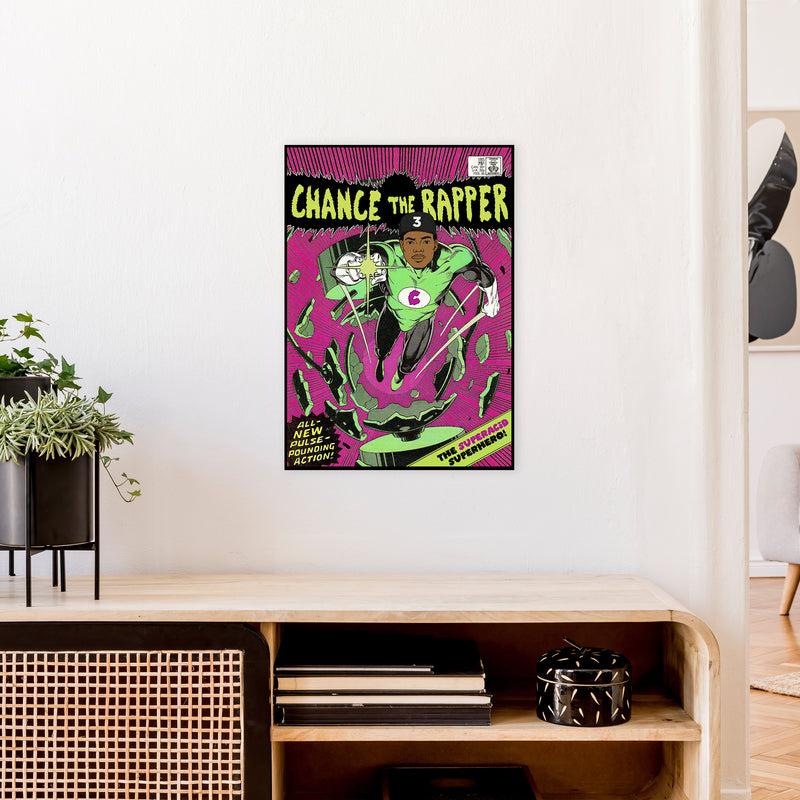Chance by David Redon Retro Music Poster Framed Wall Art Print A2 Black Frame