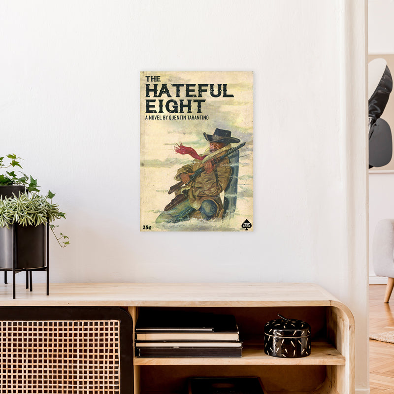Hateful Eight by David Redon Retro Movie Poster Framed Wall Art Print A2 Black Frame