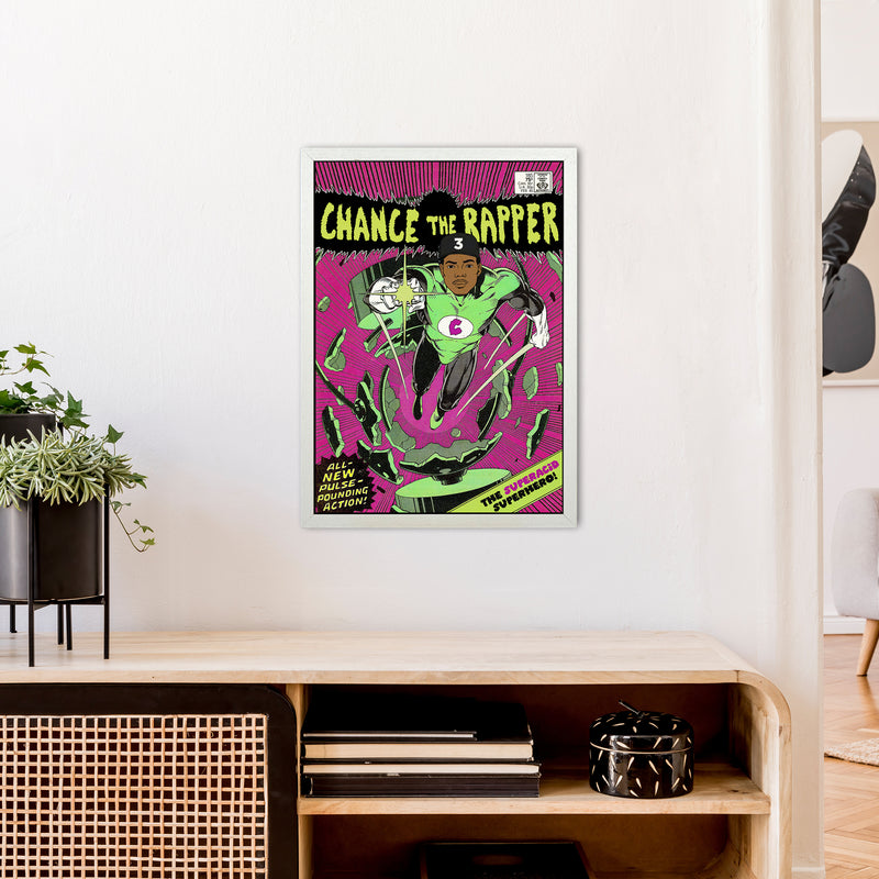 Chance by David Redon Retro Music Poster Framed Wall Art Print A2 Oak Frame