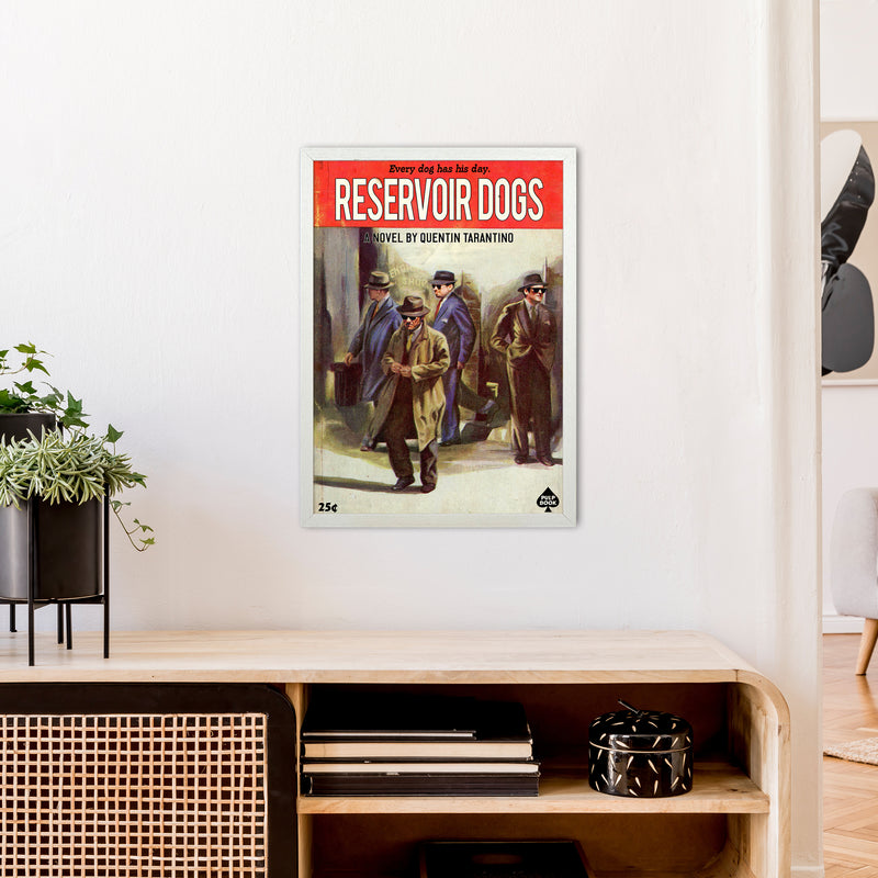 Reservoir Dogs by David Redon Retro Movie Poster Framed Wall Art Print A2 Oak Frame