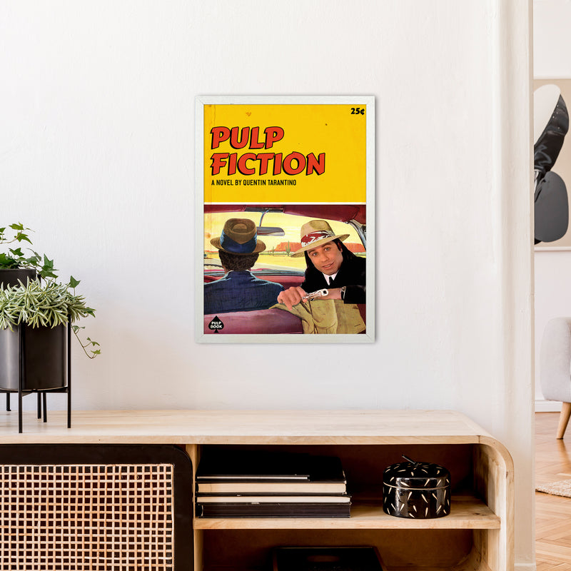Pulp by David Redon Retro Movie Poster Framed Wall Art Print A2 Oak Frame