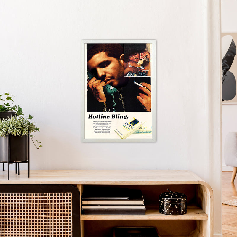 Drizzy by David Redon Retro Music Poster Framed Wall Art Print A2 Oak Frame