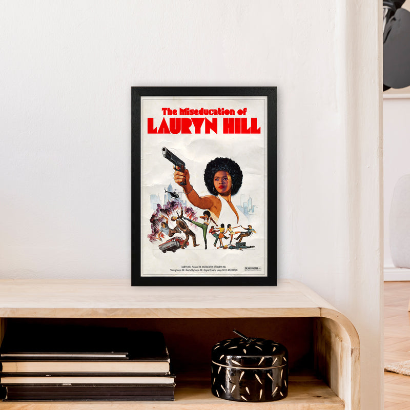 Miseducation of Lauryn Hill by David Redon Retro Music Poster Framed Wall Art Print A3 White Frame