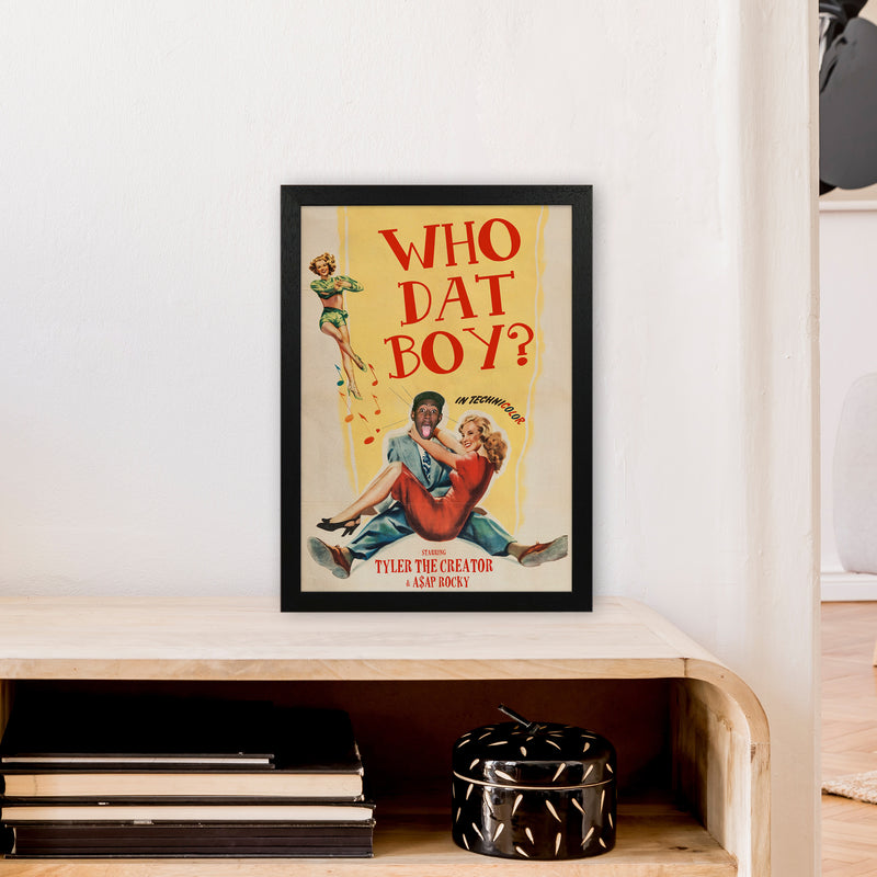 Who Dat Boy by David Redon Retro Music Poster Framed Wall Art Print A3 White Frame