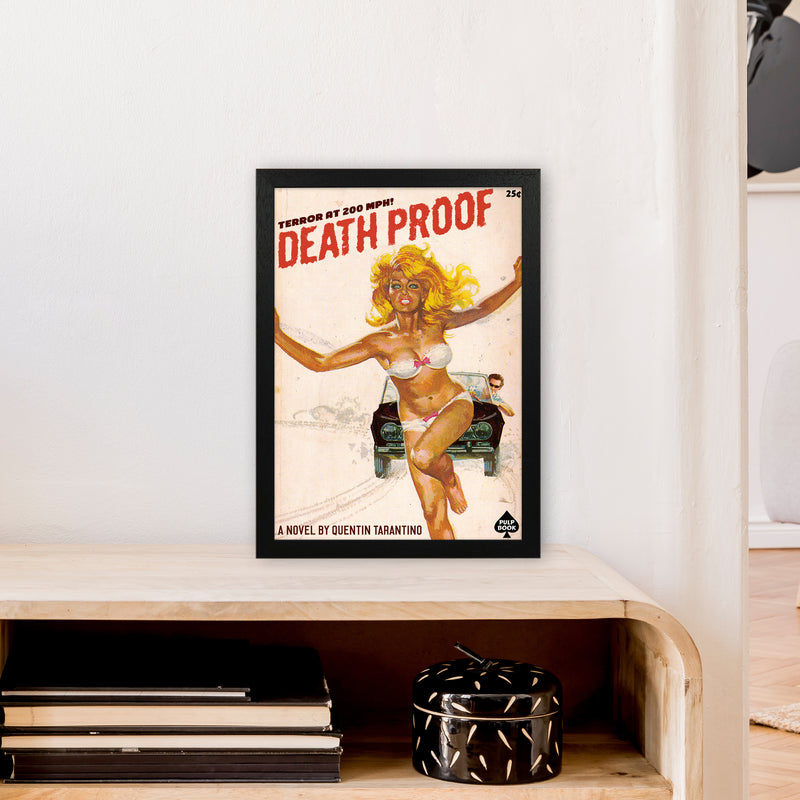 Deathproof by David Redon Retro Movie Poster Framed Wall Art Print A3 White Frame