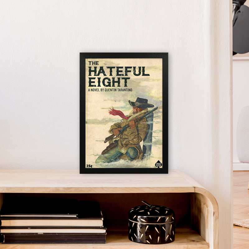 Hateful Eight by David Redon Retro Movie Poster Framed Wall Art Print A3 White Frame