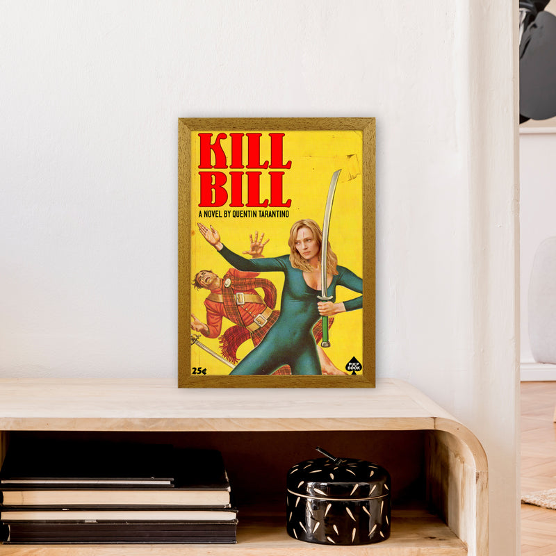Kill Bill by David Redon Retro Movie Poster Framed Wall Art Print A3 Print Only