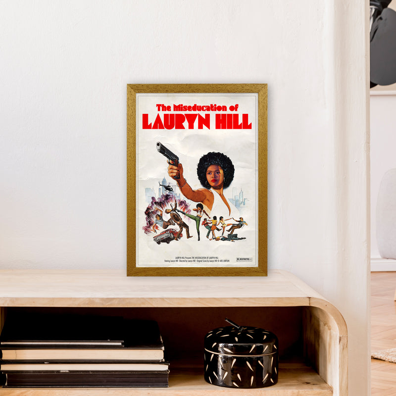 Miseducation of Lauryn Hill by David Redon Retro Music Poster Framed Wall Art Print A3 Print Only