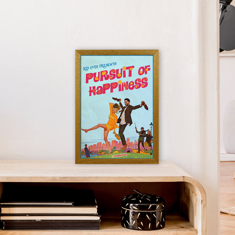 Pursuit of Happiness by David Redon Retro Music Poster Framed Wall Art Print A3 Print Only