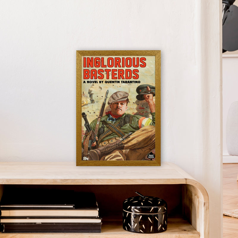 Inglorious Basterds by David Redon Retro Movie Poster Framed Wall Art Print A3 Print Only