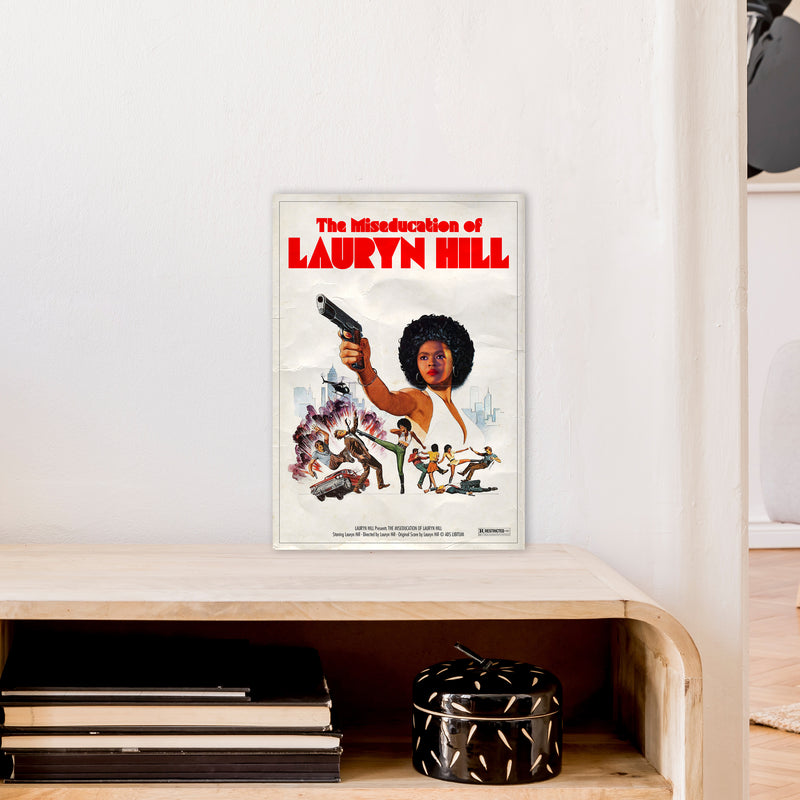Miseducation of Lauryn Hill by David Redon Retro Music Poster Framed Wall Art Print A3 Black Frame